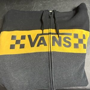 Vans Checkered Zip Up Sweater Womens Medium